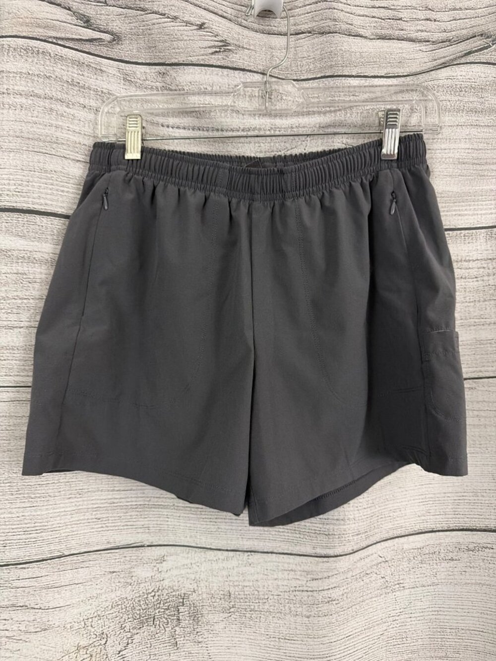 Champion Gray Elastic Waist Athletic Shorts Size S